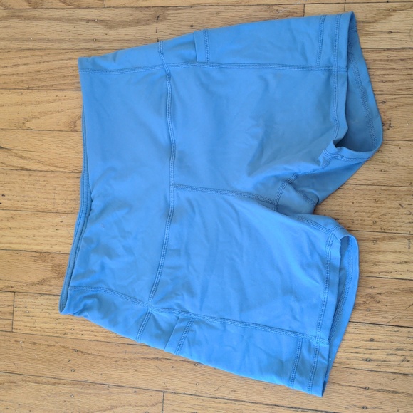 Amazon blue gray 5 inch biker shorts with pockets - Picture 1 of 2